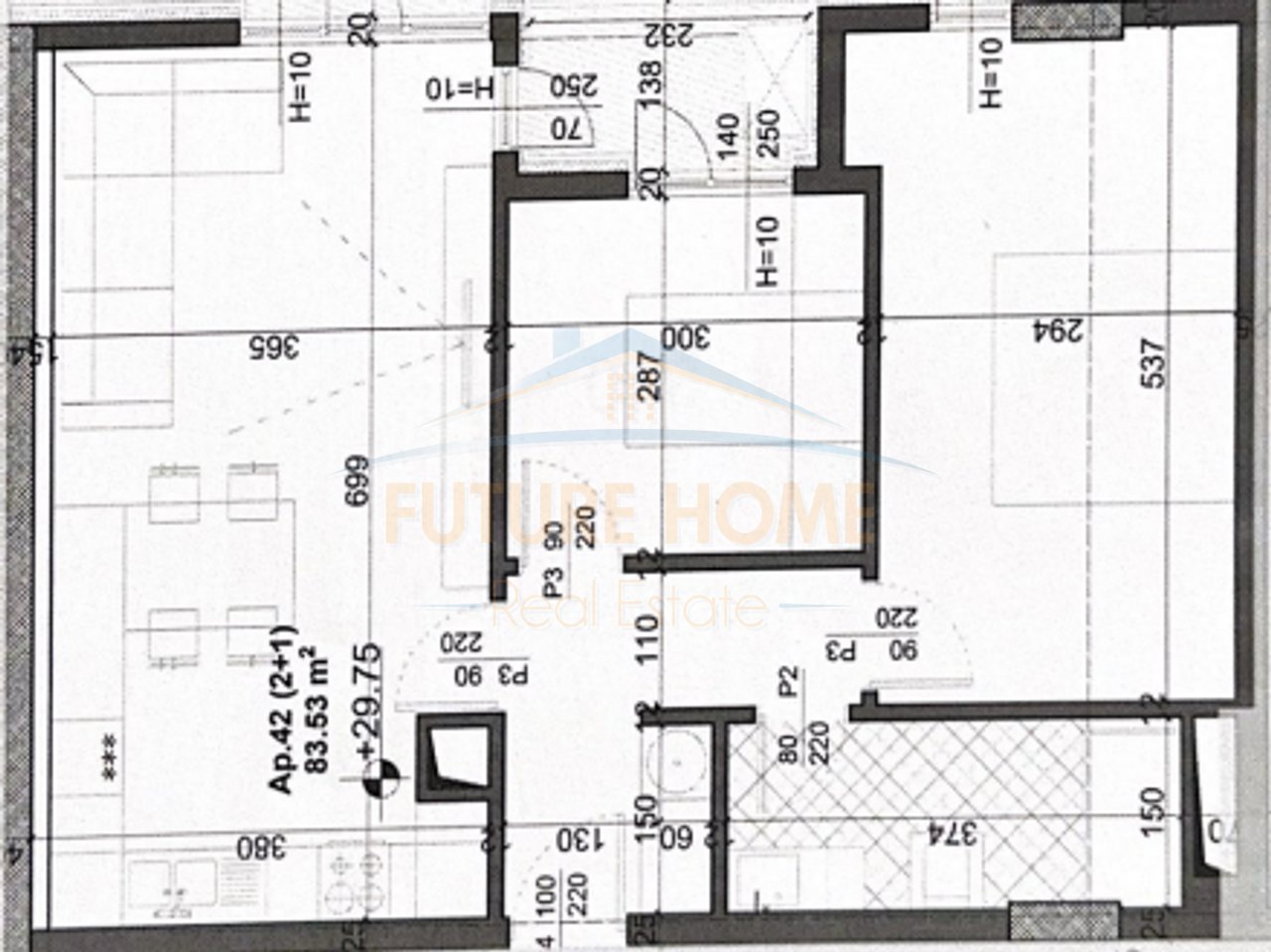 Shitet, Apartament 2+1+Post Parkimi, "Meis Garden Resindece", Fusha e Aviacionit.