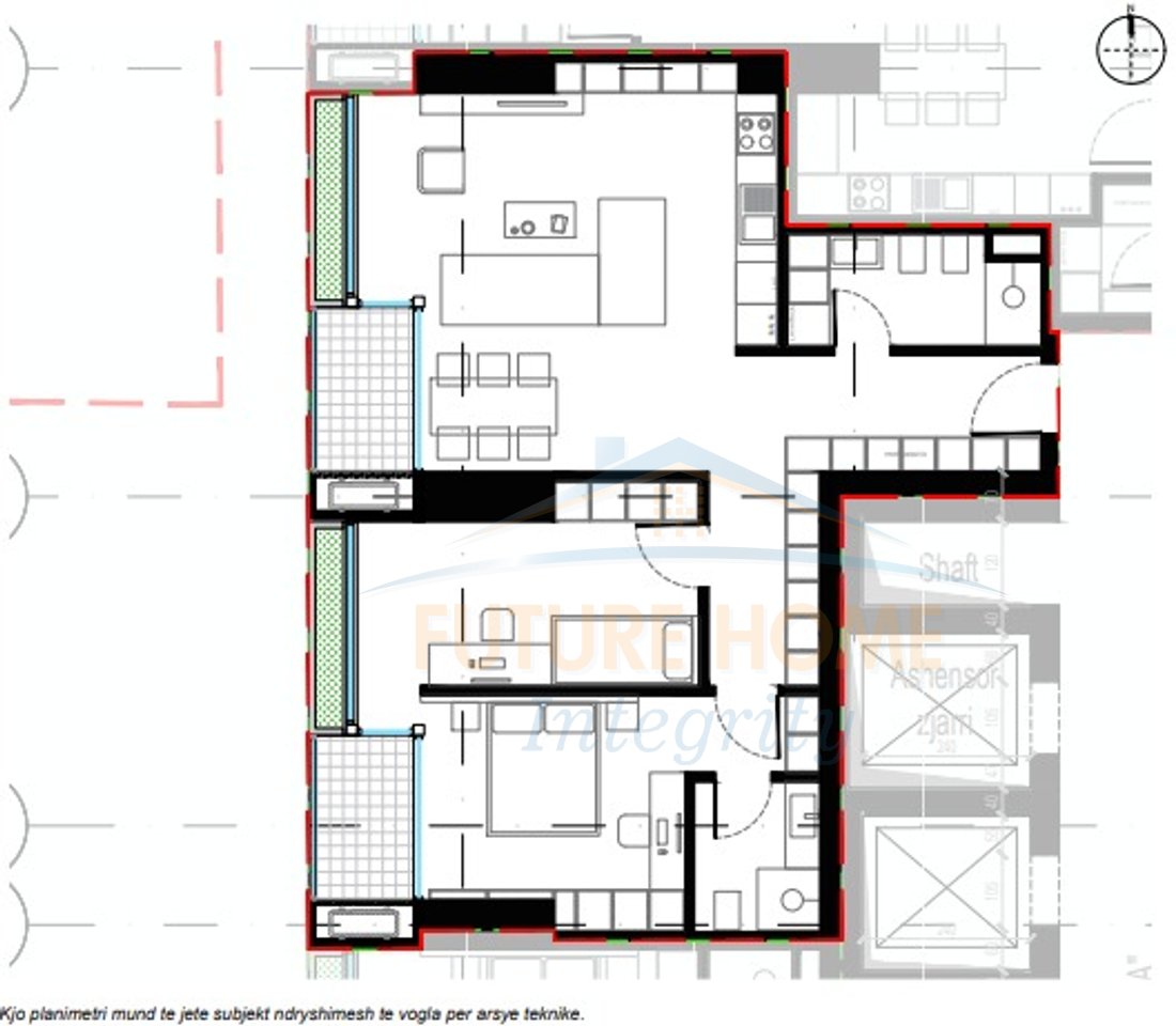 Shitet, Apartament 2+1+2, Lion Park II Residence, Tiranë.