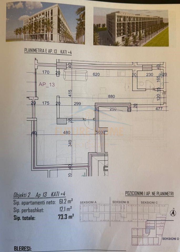 Shitet, Apartament 1+1 ,Rezidenca"Bonita", Golem, Kavajë