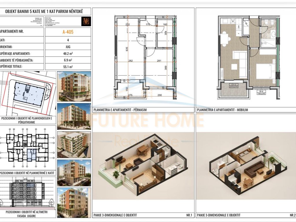 Appartement 1 chambre 48 m² Golem, Albanie