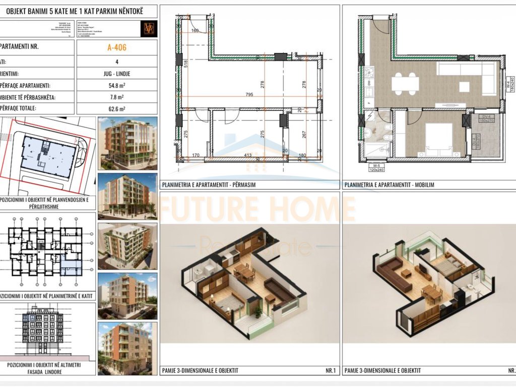 Wohnung 1 zimmer 55 m² Golem, Albanien