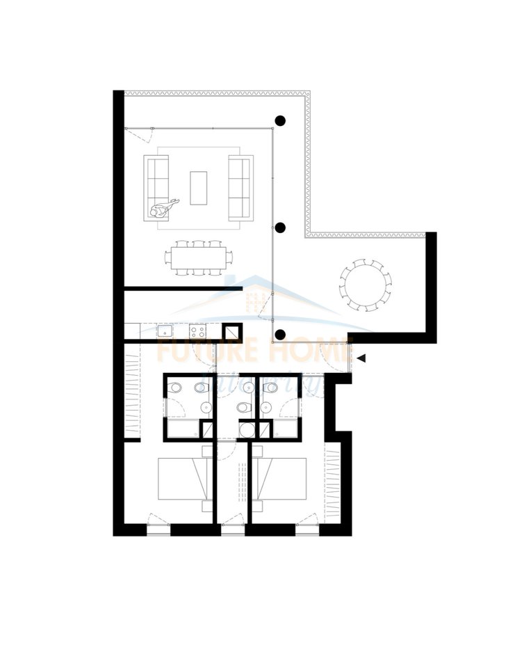 In vendita, Appartamento 2+1+3, presso Long Hill Residence, Tirana.