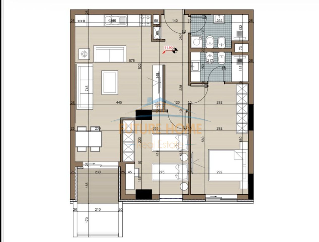 For sale, 2+1 Apartment, Riviera Residence, Kamëz.