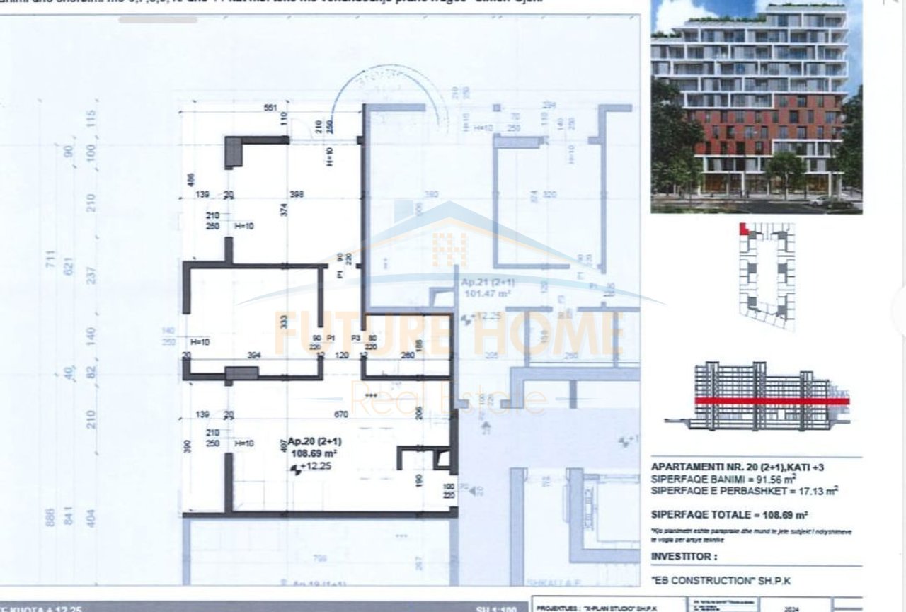 Shitje, Apartament 2+1+2, Fusha e Aviacionit