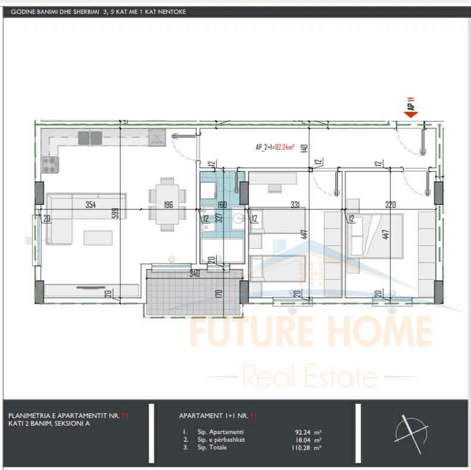 Shitet, Apartament 2+1, La VIOLA Residence, Paskuqan