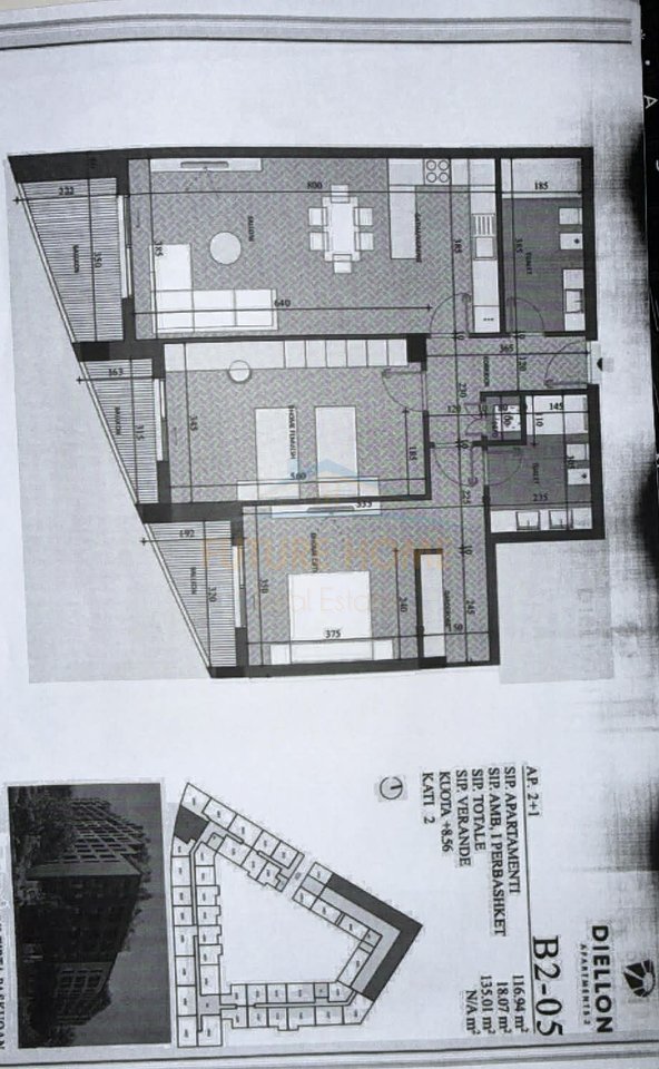 Apartment 2+1+2 for sale, "Diellon" Complex, Paskuqan, Tirana