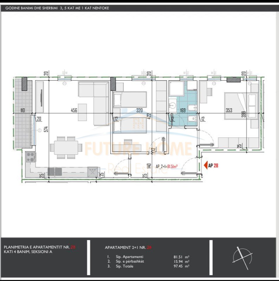Shitet, Apartament 2+1, La VIOLA Residence, Paskuqan