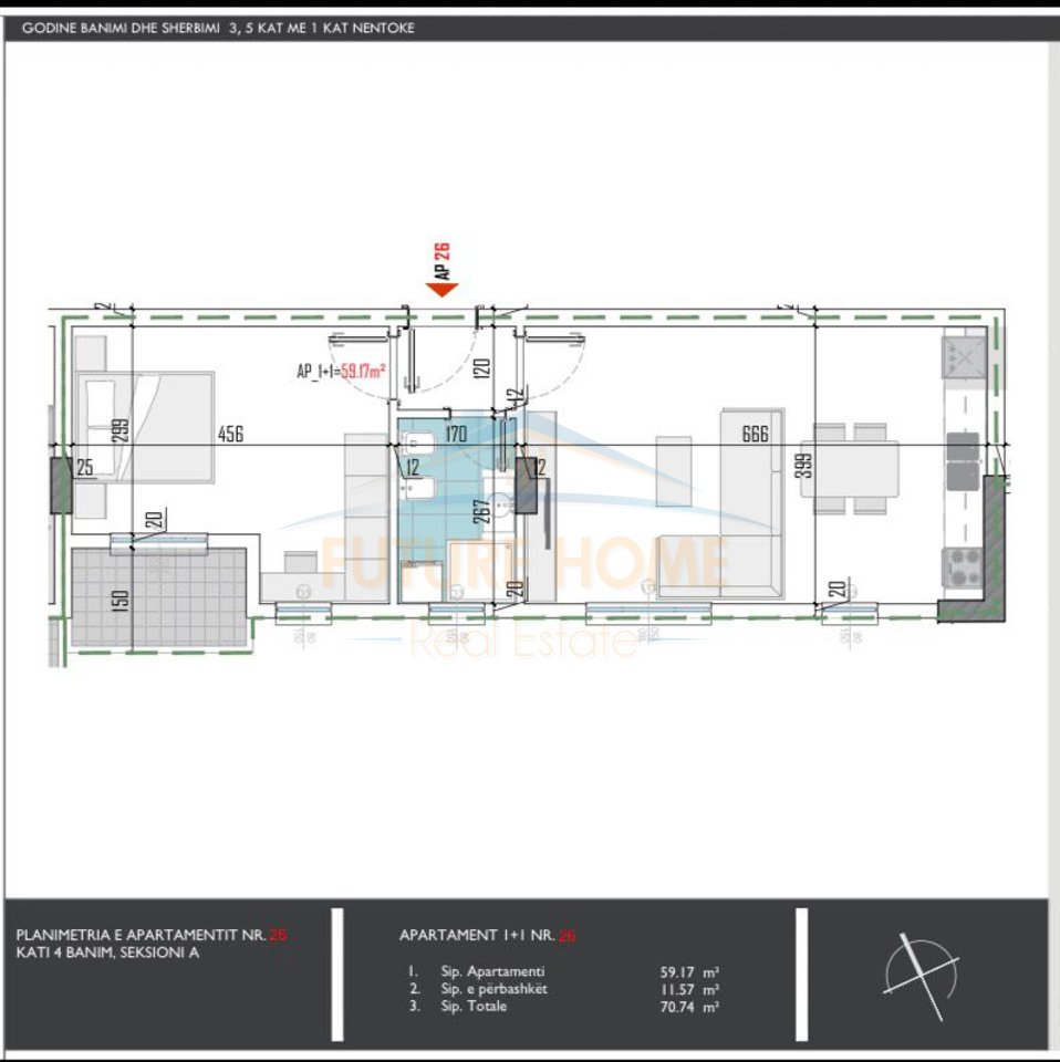 In vendita, Appartamento 2+1+2, Residenza La VIOLA, Paskuqan