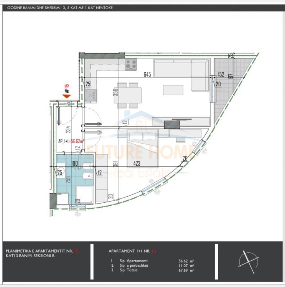 In vendita, Appartamento 2+1+2, Residenza La VIOLA, Paskuqan