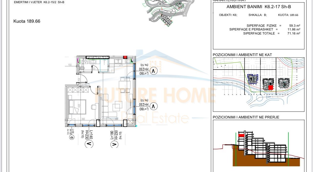 Shitje, Apartament 1+1, Kodra e Diellit, Tirane.