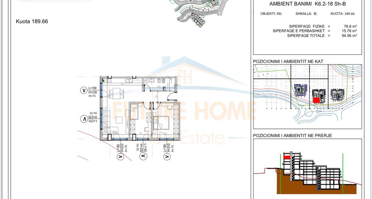 Shitje, Apartament 2+1, Kodra e Diellit, Tirane.