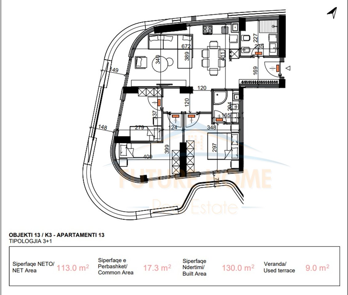 For sale, Apartment 3+1+2, Centaurea Residence, Dry Lake