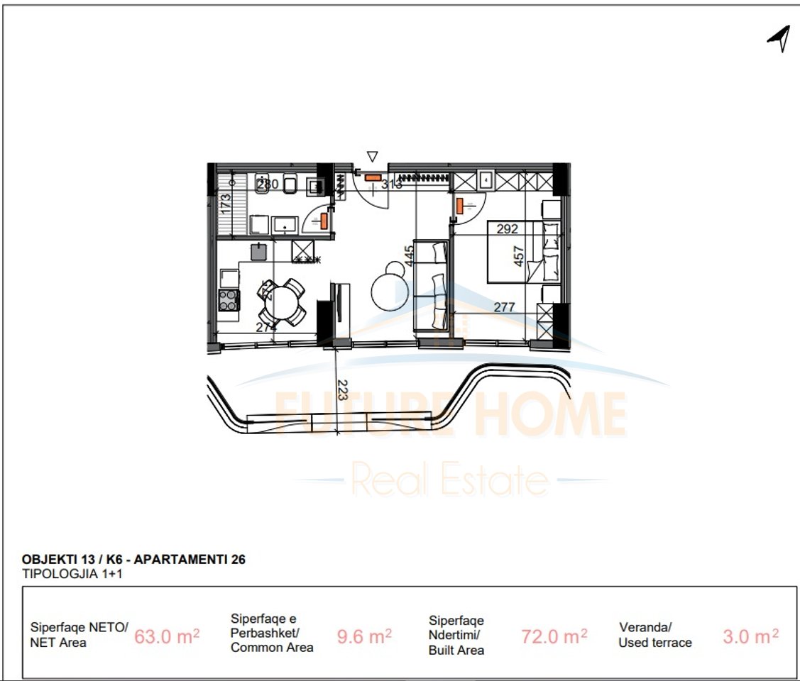 For sale, Apartment 1+1, Centaurea Residence, Dry Lake