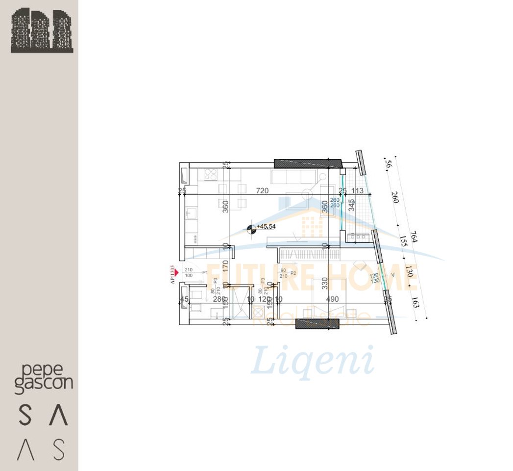 In vendita, Appartamento 1+1, Shqiponja Square, Zogu i Zi, Tirana.