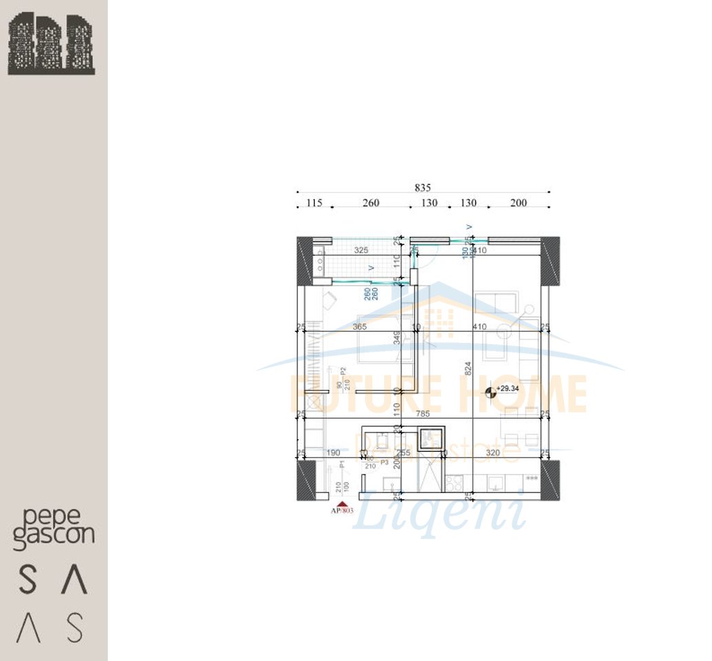 In vendita, Appartamento 1+1, Shqiponja Square, Zogu i Zi, Tirana.