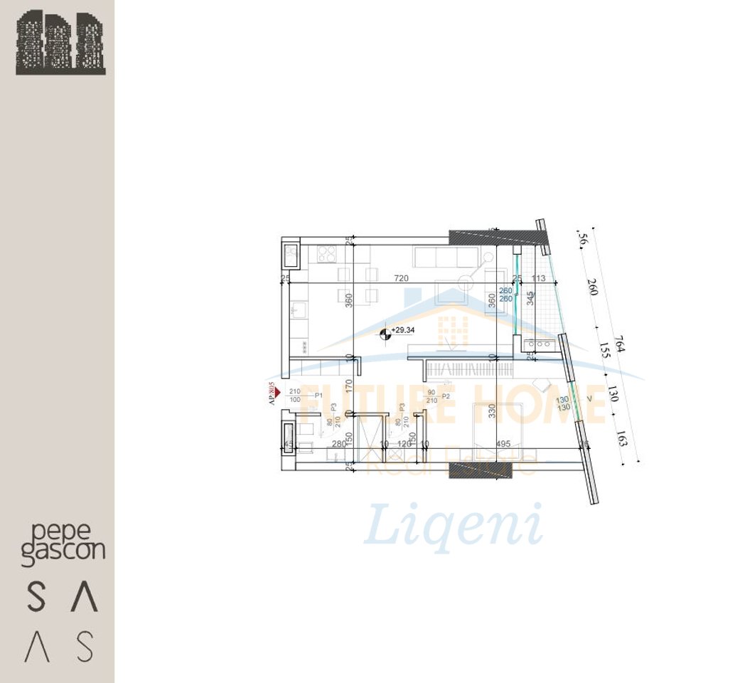 In vendita, Appartamento 1+1, Shqiponja Square, Zogu i Zi, Tirana.