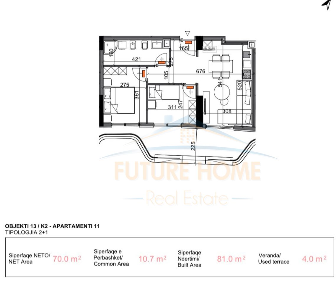 For sale, Apartment 2+1, Centaurea Residence, Dry Lake