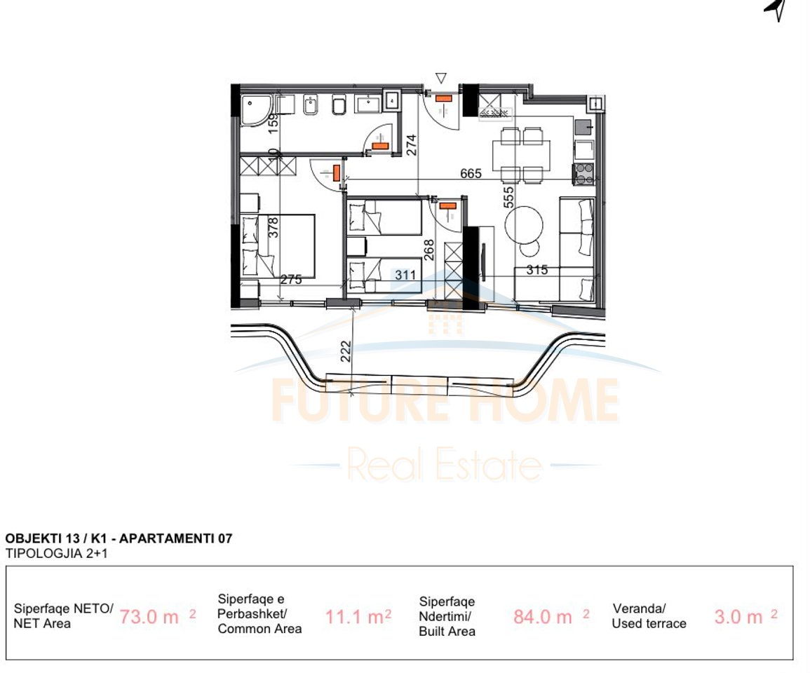 For sale, Apartment 2+1, Centaurea Residence, Dry Lake