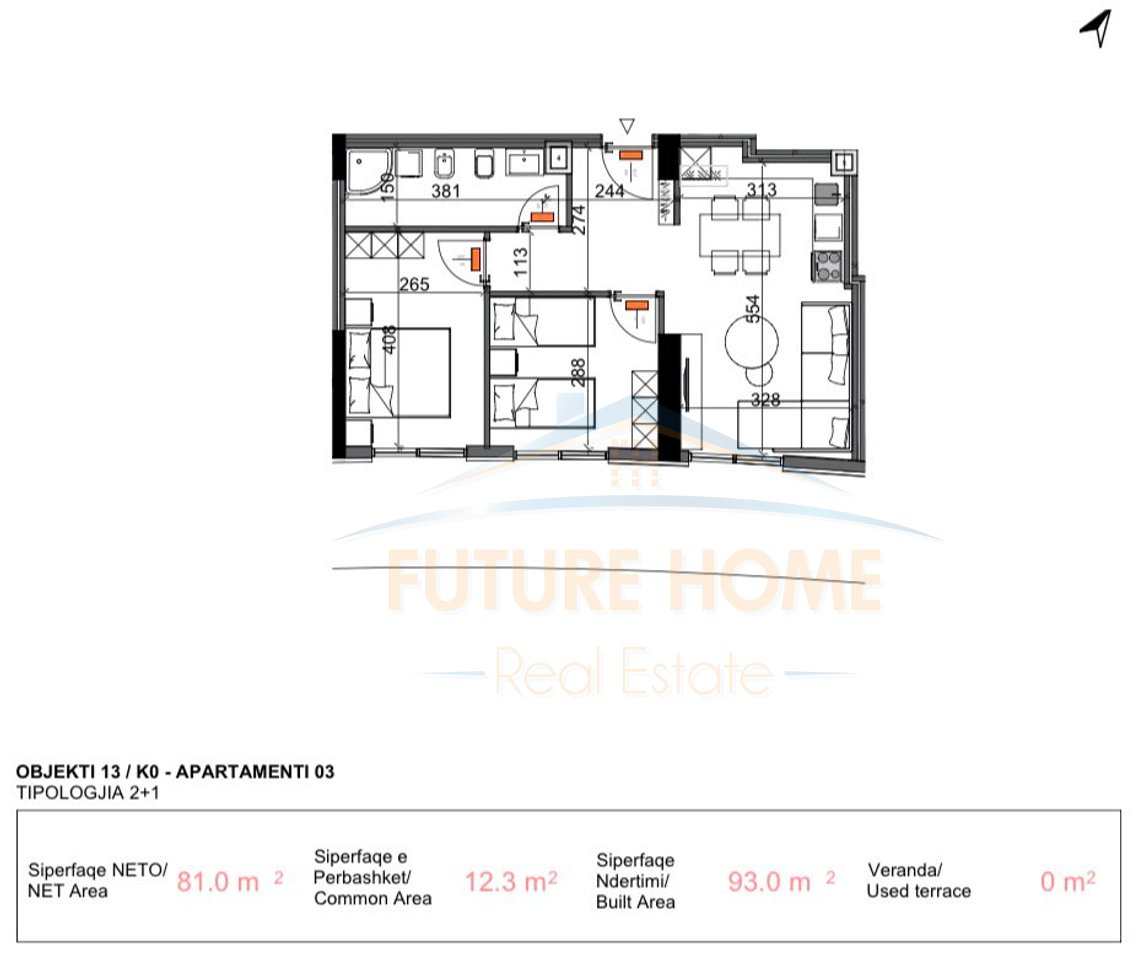 For sale, Apartment 2+1, Centaurea Residence, Dry Lake