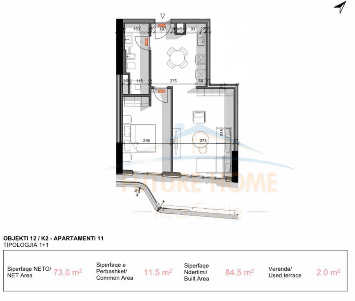 Shitet, Apartament 1+1, Centaurea Residence, Liqeni i Thatë