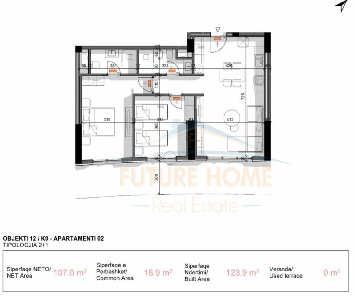 Shitet, Apartament 2+1+2, Centaurea Residence, Liqeni i Thatë