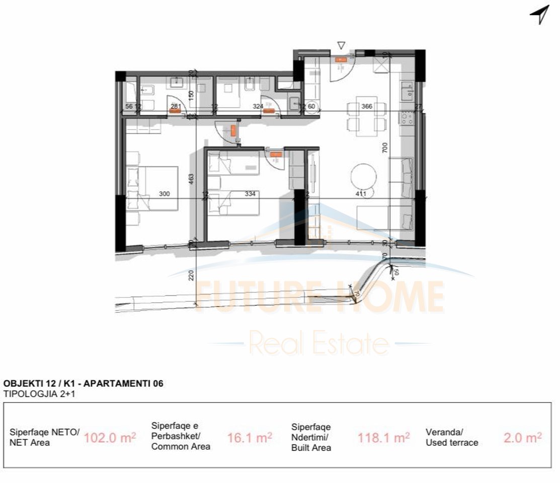 Shitet, Apartament 2+1+2, Centaurea Residence, Liqeni i Thatë