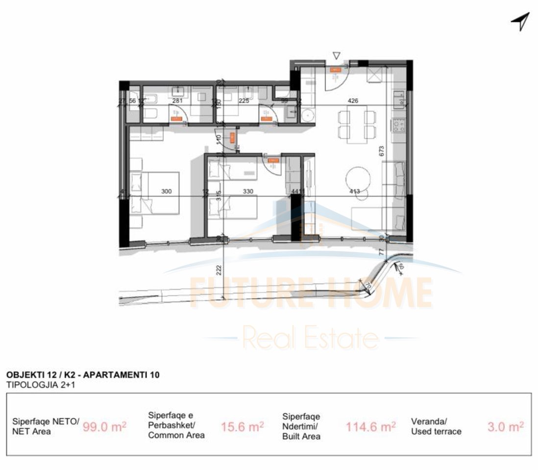 Shitet, Apartament 2+1+2, Centaurea Residence, Liqeni i Thatë