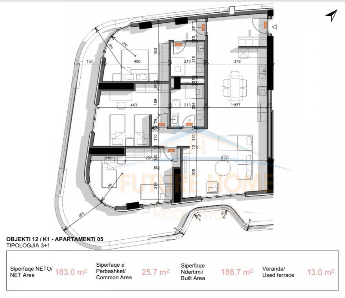 Shitet, Apartament 3+1+2, Centaurea Residence, Liqeni i Thatë