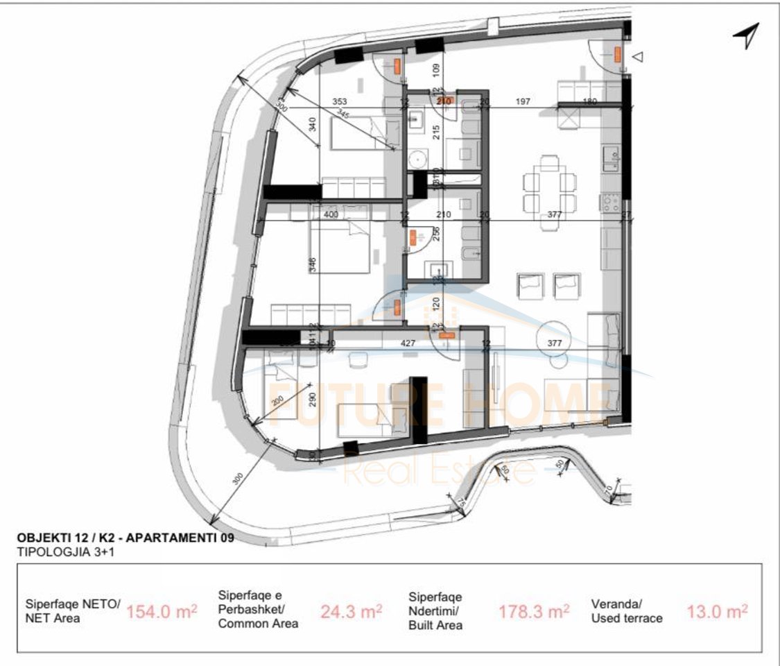 Shitet, Apartament 3+1+2, Centaurea Residence, Liqeni i Thatë