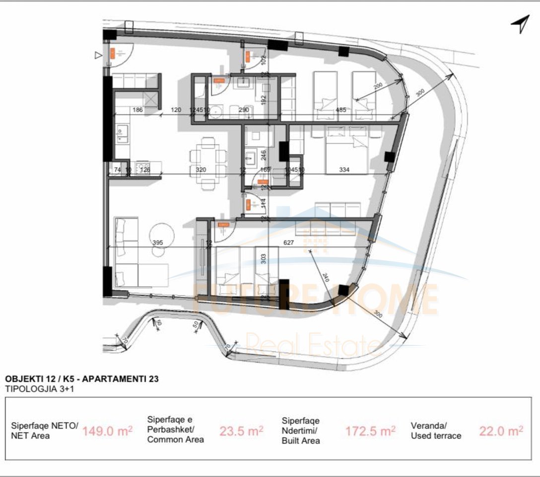 Shitet, Apartament 3+1+2, Centaurea Residence, Liqeni i Thatë