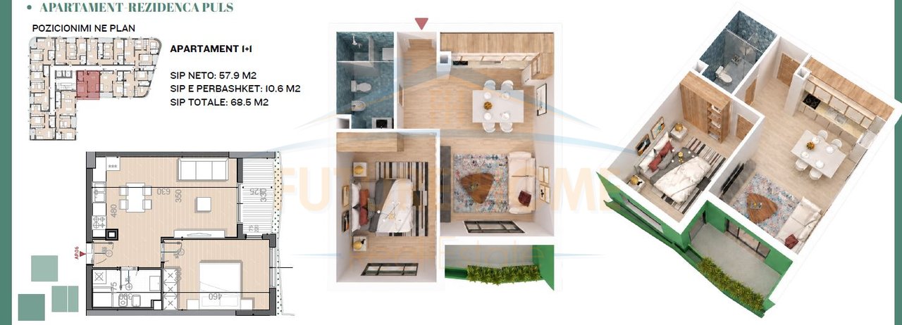 In vendita, Appartamento, 1+1, Residenza Puls, Via Dibra