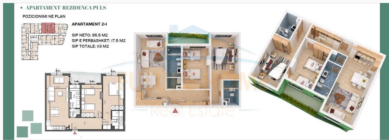 Shitet, Apartament, 2+1, Rezidenca Puls, Rruga e Dibres