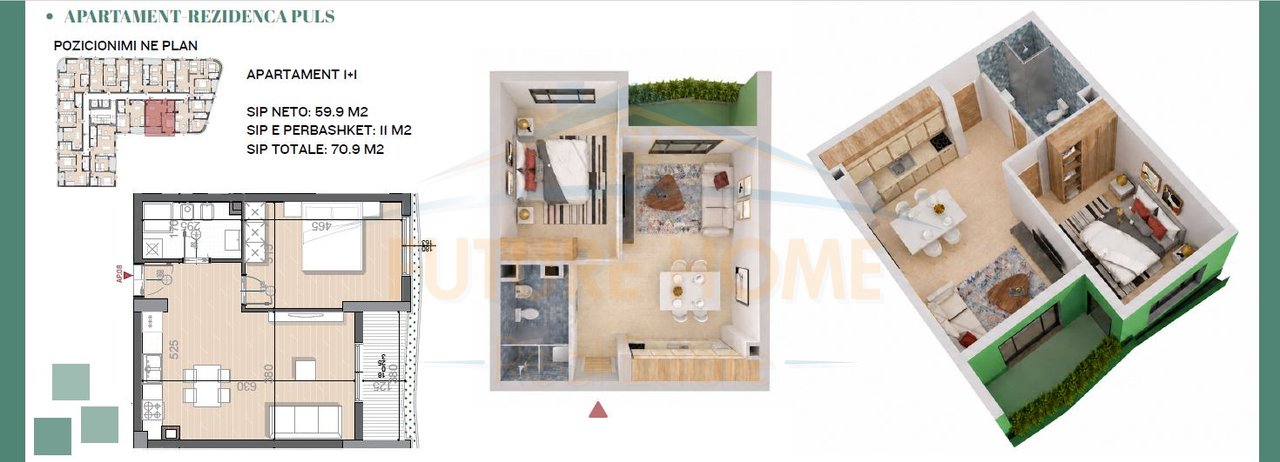 In vendita, Appartamento, 1+1, Residenza Puls, Via Dibres