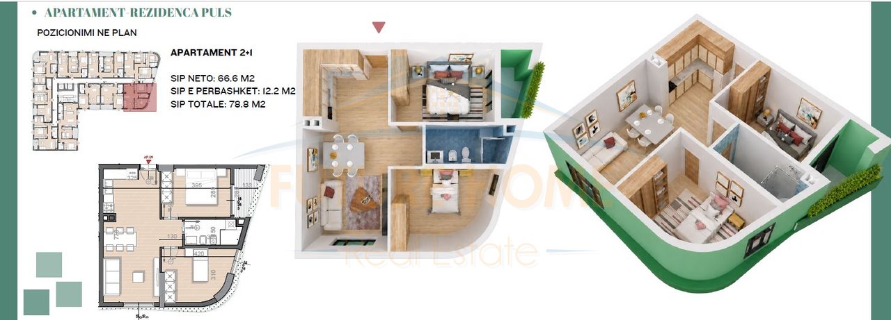 Shitet, Apartament, 2+1, Rezidenca Puls, Rruga e Dibres