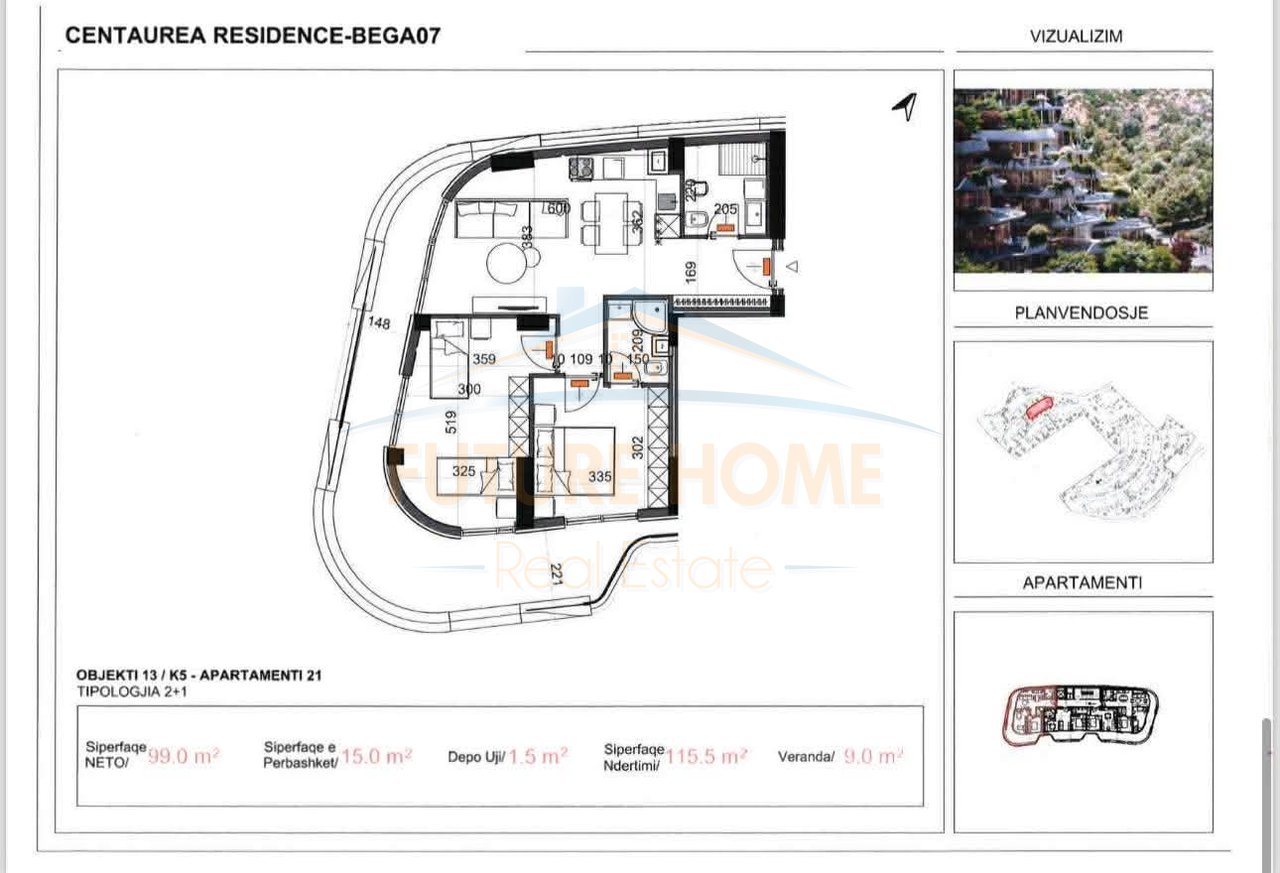 In vendita, Appartamento 2+1+2, Centaurea Residence, Lago Asciutto