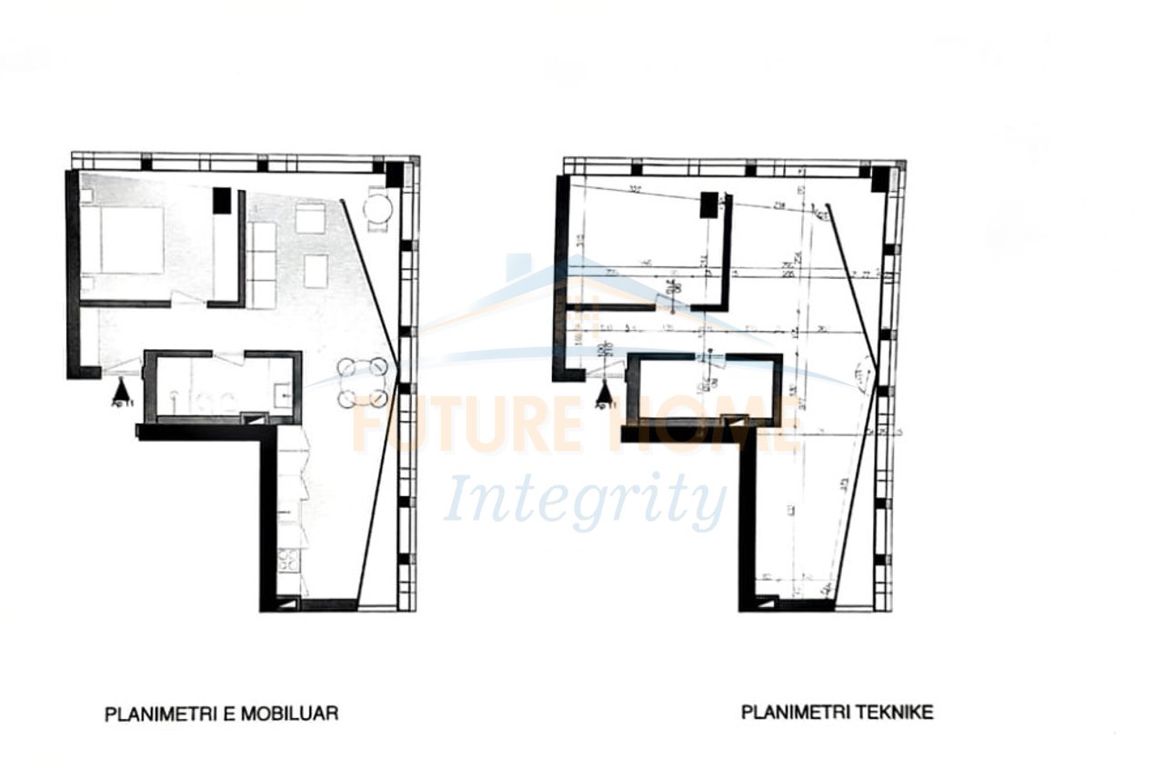 For sale, apartment 1+1+2 balconies, Mara Palace, Tirana.