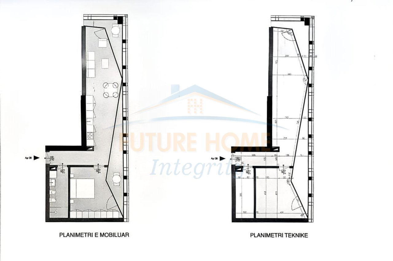 For sale, Apartment 1+1+2 Balconies, Mara Palace, Tirana.