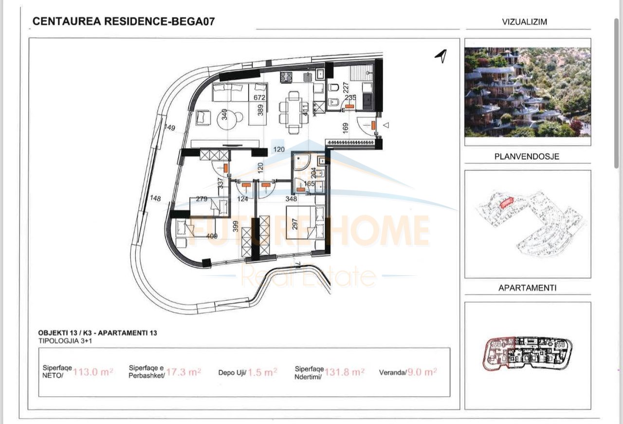 In vendita, Appartamento 3+1+2, Centaurea Residence, Lago Asciutto