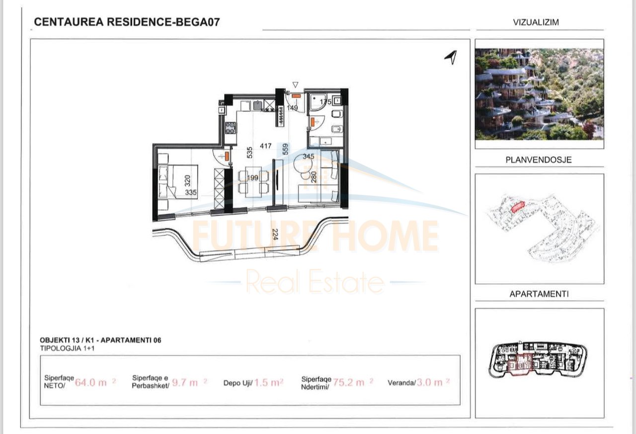 In vendita, Appartamento 1+1, Centaurea Residence, Lago Asciutto