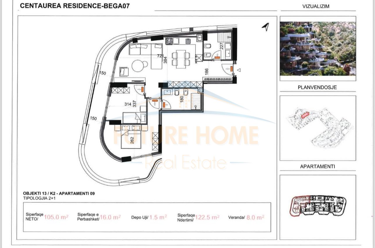 In vendita, Appartamento 2+1, Centaurea Residence, Lago Secco
