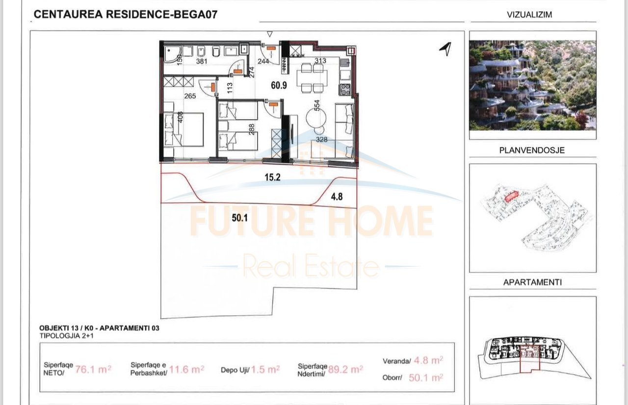 For sale, Apartment 2+1, Centaurea Residence, Dry Lake