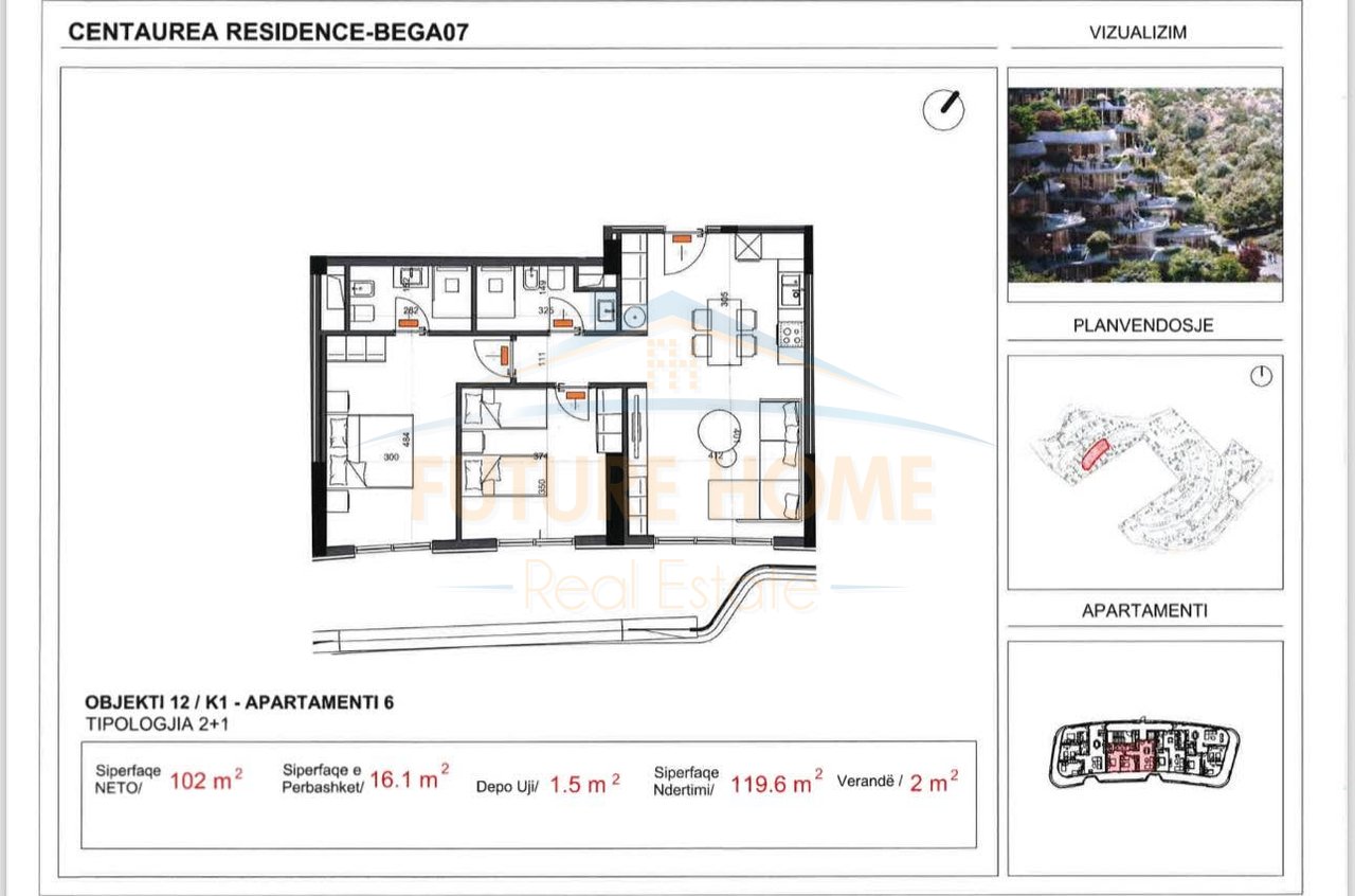For sale, Apartment 2+1+2, Centaurea Residence, Dry Lake
