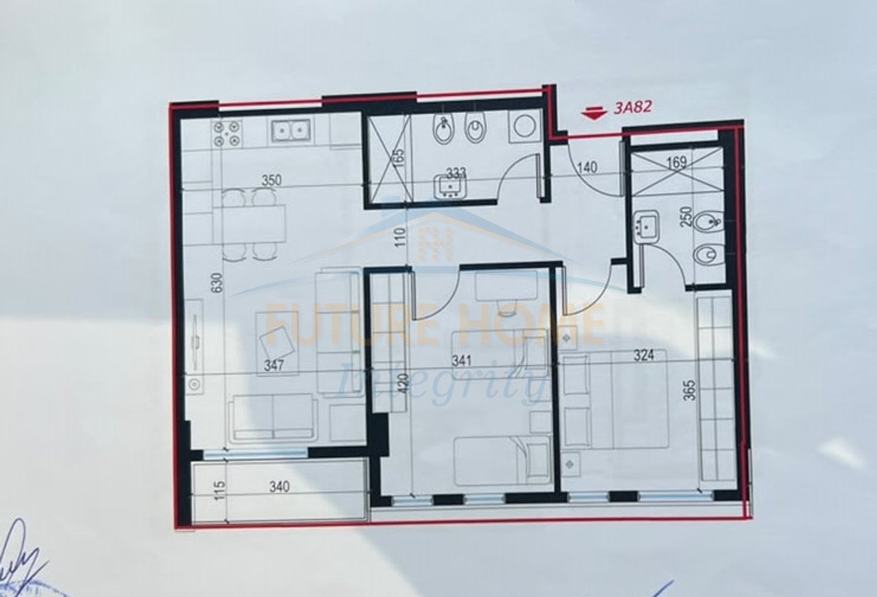 Shitet, Apartament 2+1+2, Kompleksi Univers City Tiranë.