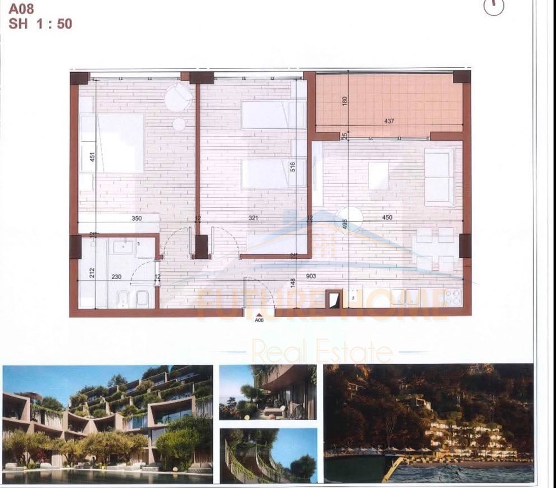 In vendita, Appartamento 2+1 Hel-Pet Residence, Radhimë, Vlorë.