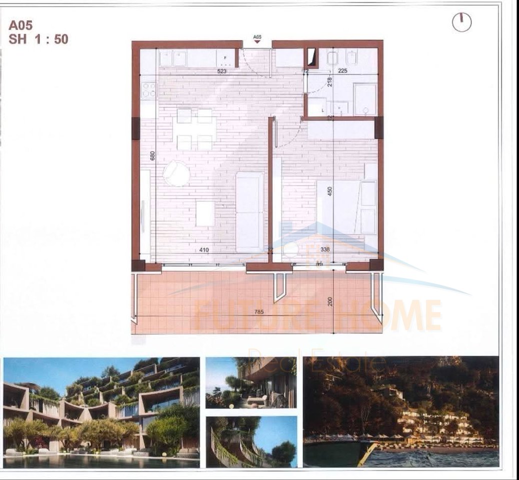 In vendita, Appartamento 1+1+ Veranda, Hel-Pet Residence, Radhimë, Vlorë.