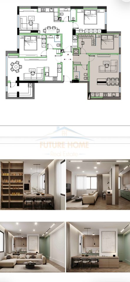 For sale, 3 Apartments 1+1+2 Parking Spaces, Elbasan Street, Tirana