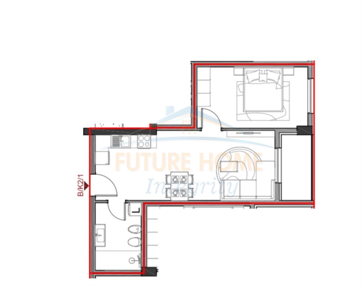 Shitet, Apartament 1+1, Aluna Rezidence 5, Tiranë.