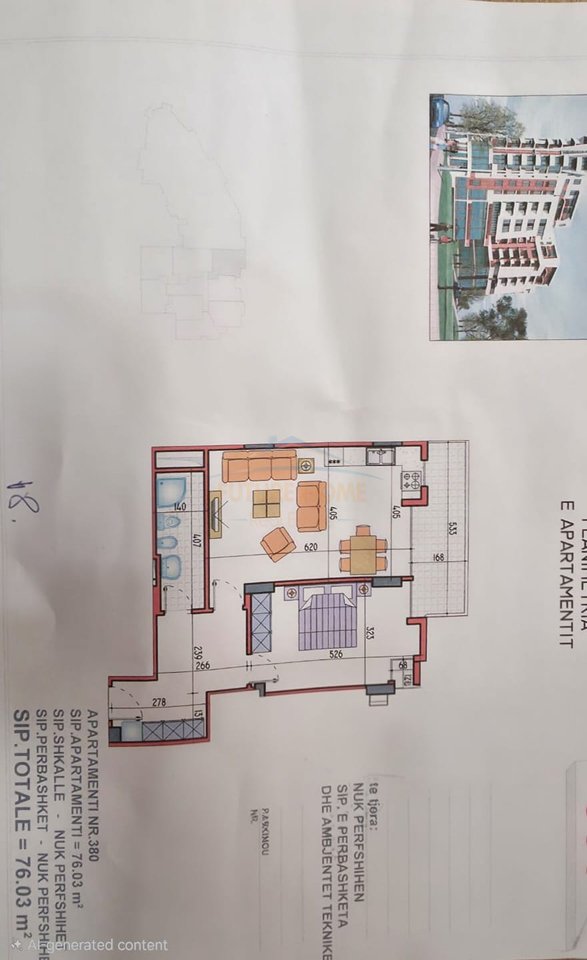 For sale, Apartment 1+1, Former Electric Market, Tirana