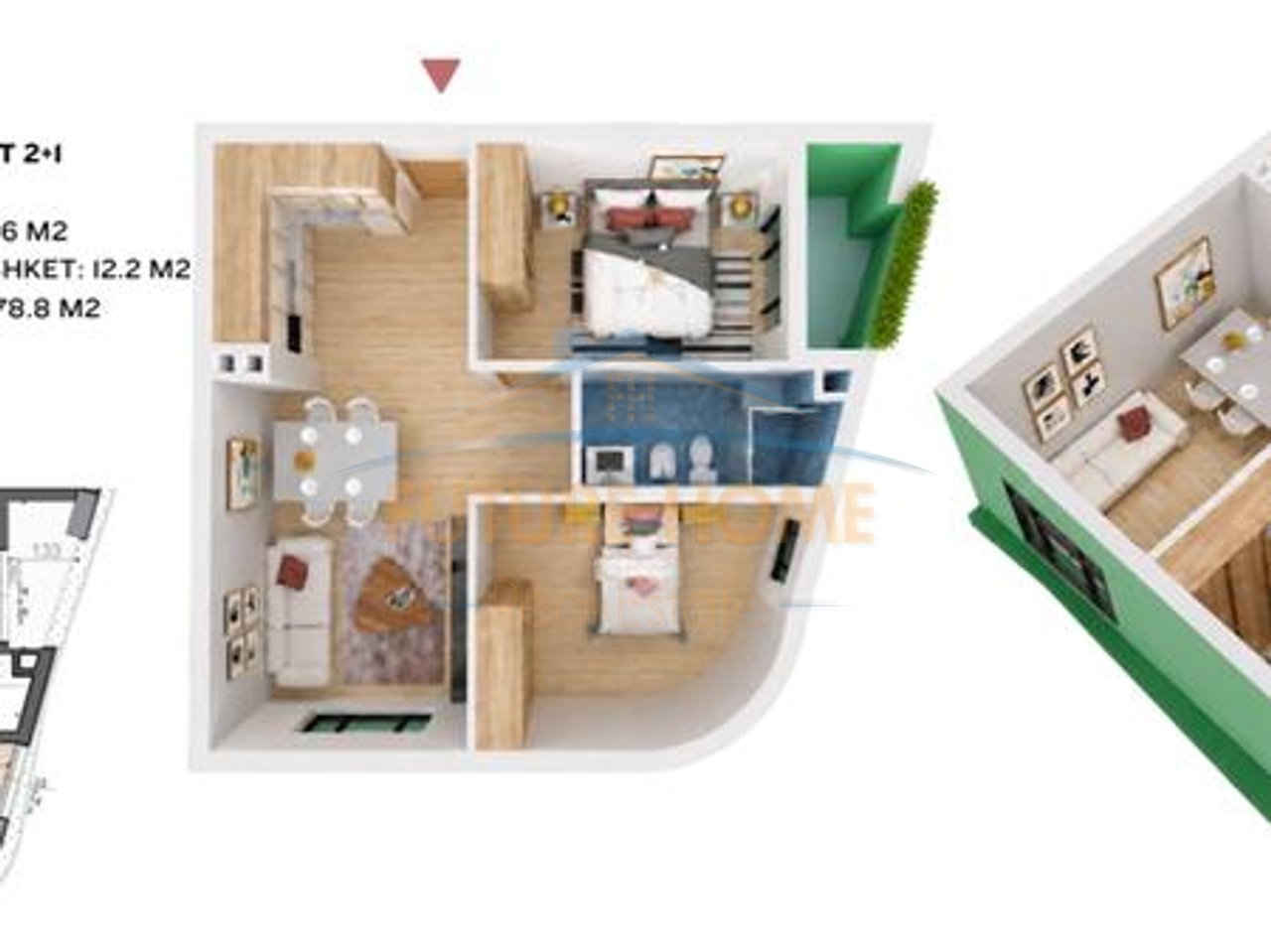 Apartment 2+1 for sale, Puls Residence, Dibra Street