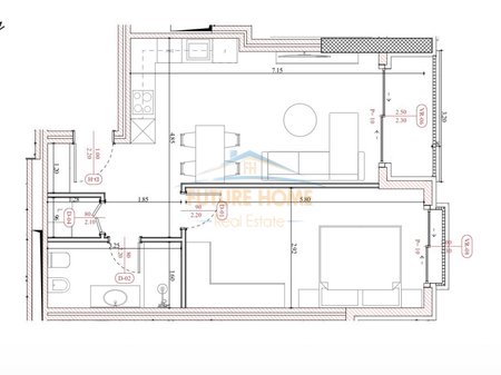 Shitet, Apartament 1+1, Rezidenca Almar, Mali i Robit